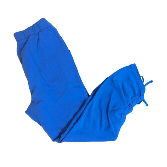 Blue Ruched Lounge Sweat Pants Joggers - Picture 5 of 6